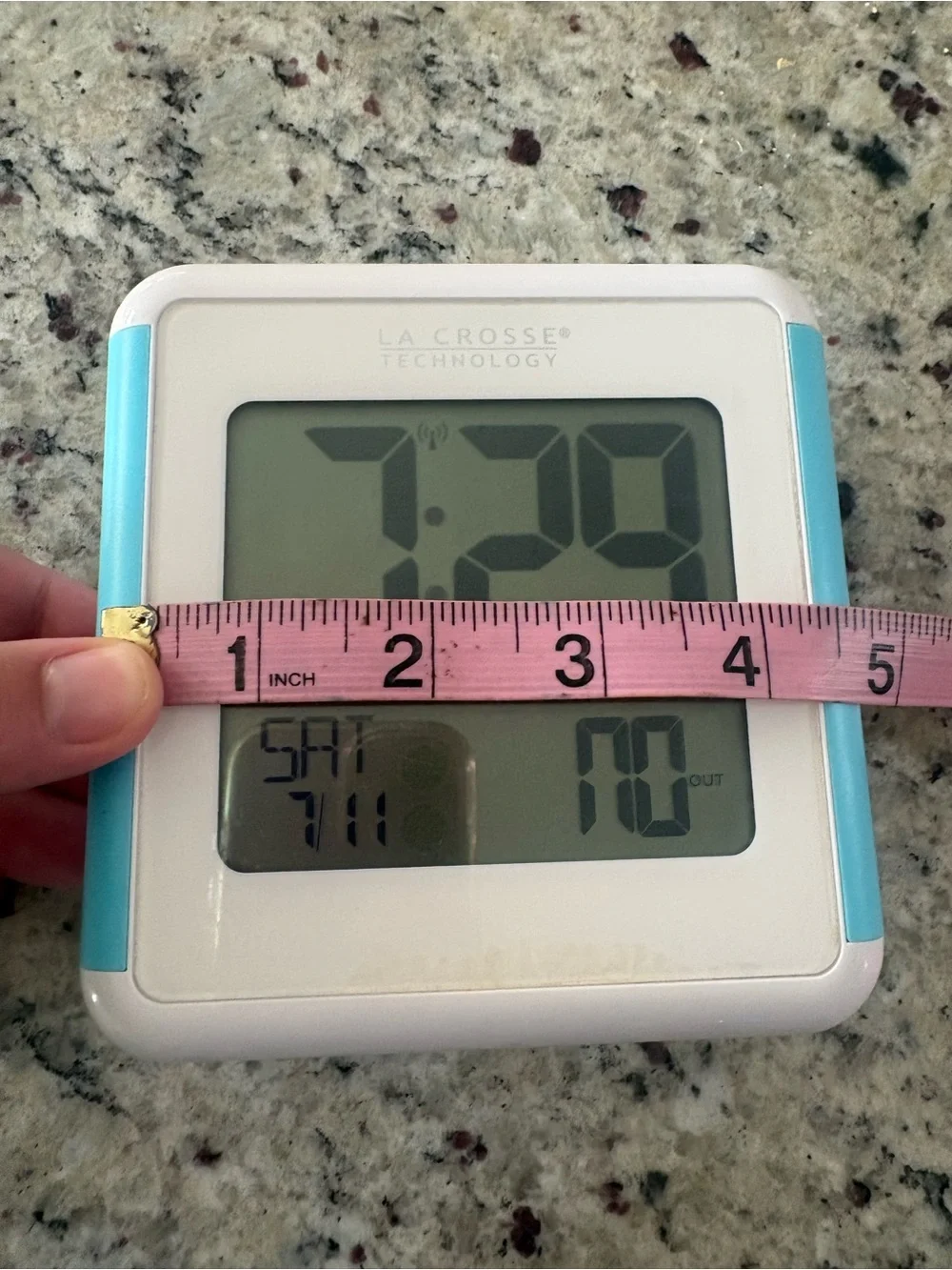La Crosse Technology Shower Cube Atomic Clock 515-1912 TX191TH Preowned Works